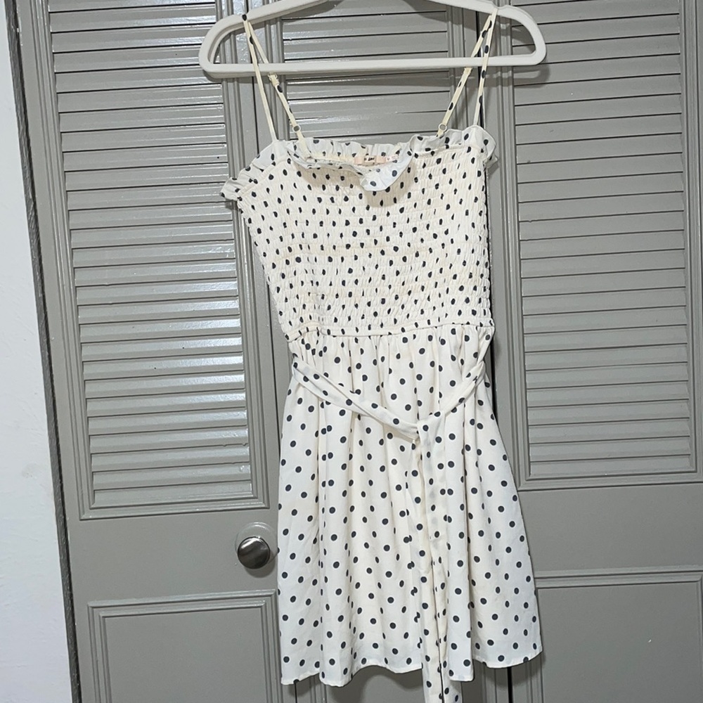 White Poka Dot dress